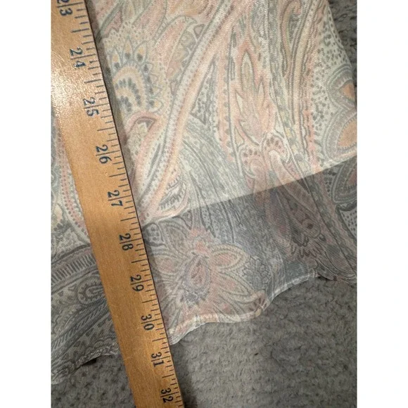 Lord & Taylor Vintage Paisley Slip Dress Chemise Nightgown Pastel Large - Picture 8 of 8